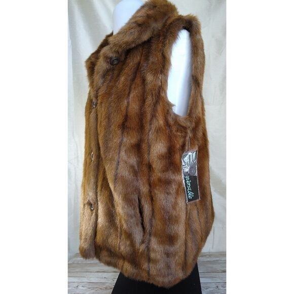 Tudor Court Reversible Faux Fur Vest - Medium - Picture 2 of 6